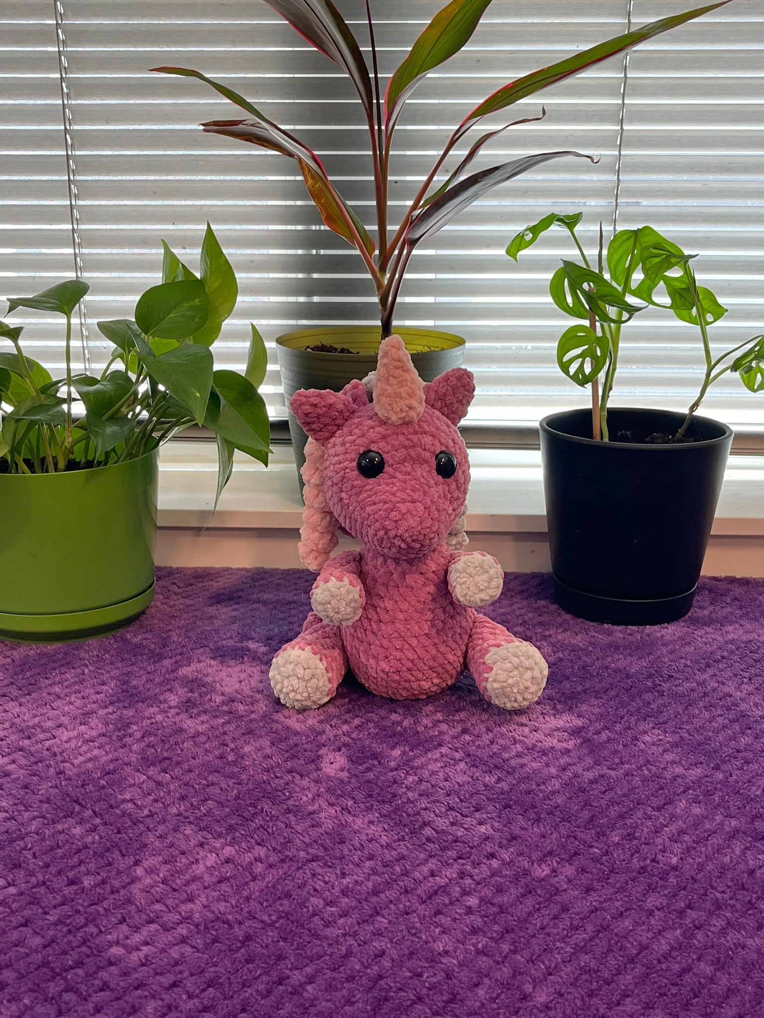 Crochet Sitting Unicorn Stuffed Animal/Plushie