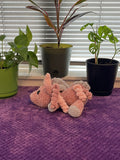 Handmade Crochet Laying Unicorn Plushie